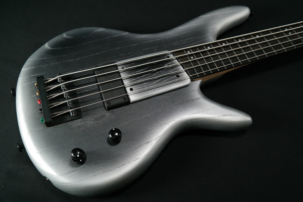 Ibanez Gary Willis Signature 5str Electric Bass w/Bag - Silver Wave Burst Flat - 541