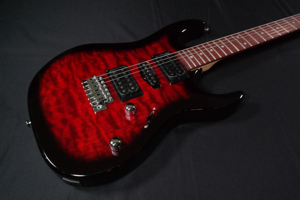 Ibanez GRX70QA GIO 6-String Right-Hand Electric Guitar in Transparent Red Burst 532