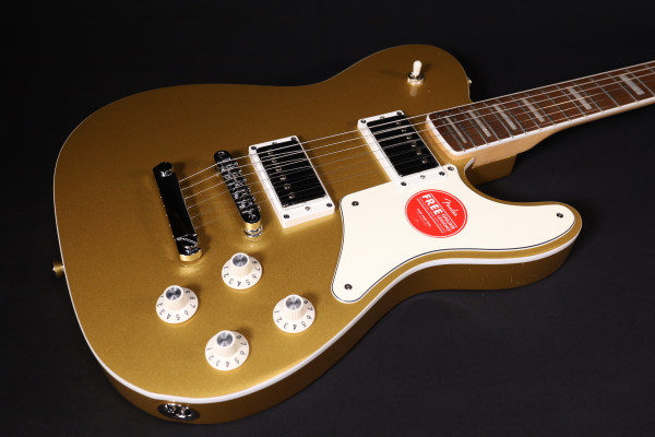 Fender Limited Edition Paranormal Troublemaker Telecaster Deluxe Laurel Fingerboard Parchment Pickguard Aztec Gold 763