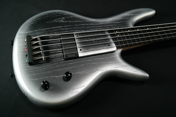 Ibanez Gary Willis Signature 5str Electric Bass w/Bag - Silver Wave Burst Flat - 804