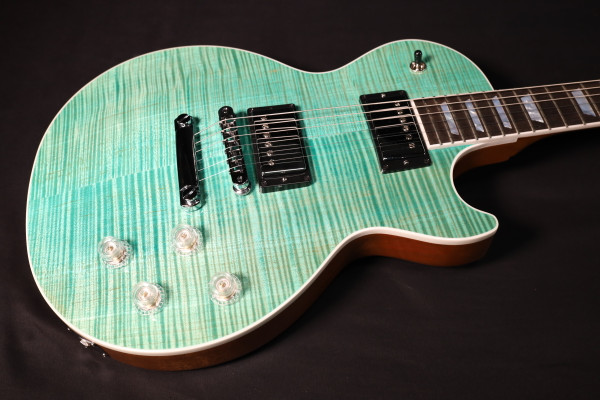 Gibson Les Paul Modern Figured Seafoam Green USA - LPM01SFCH1 124