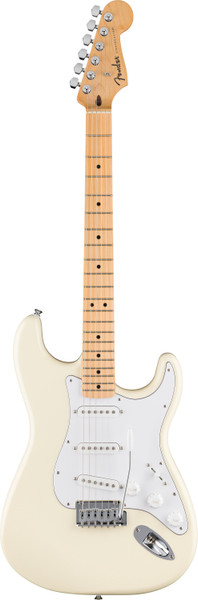 Fender Standard Stratocaster Maple Fingerboard White Pickguard Olympic White