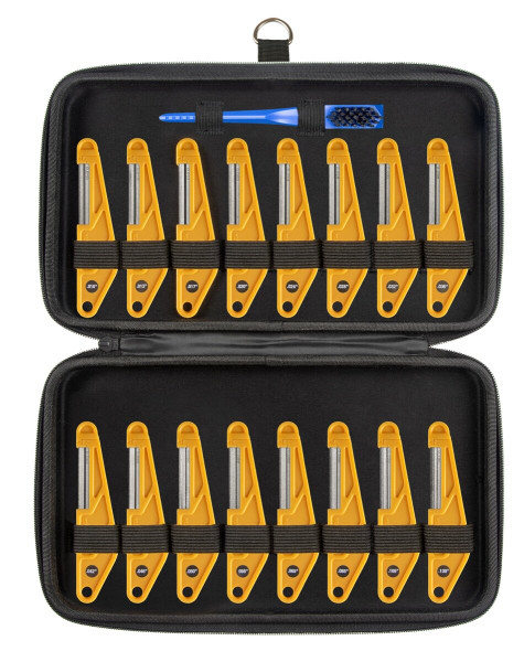 Music Nomad Diamond Coated Nut File Complete Shop Set - 16 pc. w/ Storage Case & Cleaning Brush