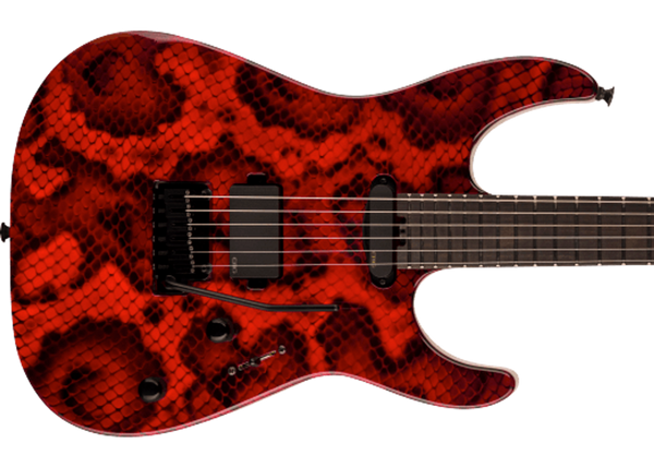 Charvel Custom Shop USA Special Edition DK24 Custom Hand-Painted Red Snakeskin Artwork by Mike Eshelman Pre Order
