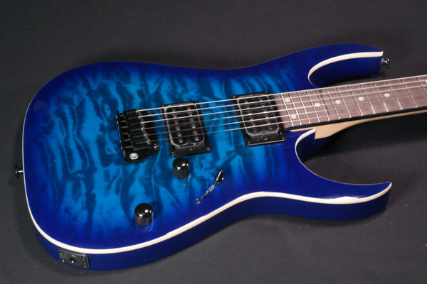 Ibanez GRGA120QATBB Gio RGA Series 6-String RH Electric Guitar-Transparent Blue Burst grga-120-qa-tbb 288