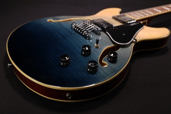 Ibanez AS73FMTIF AS Artcore 6str Hollow Body Electric Guitar - Transparent Indigo Fade 360