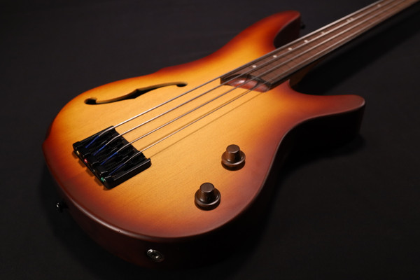 Ibanez SRH500FNNF SR Bass Workshop 4str Electric Bass - Hollow Body Fretless - Natural Browned Burst Flat 379