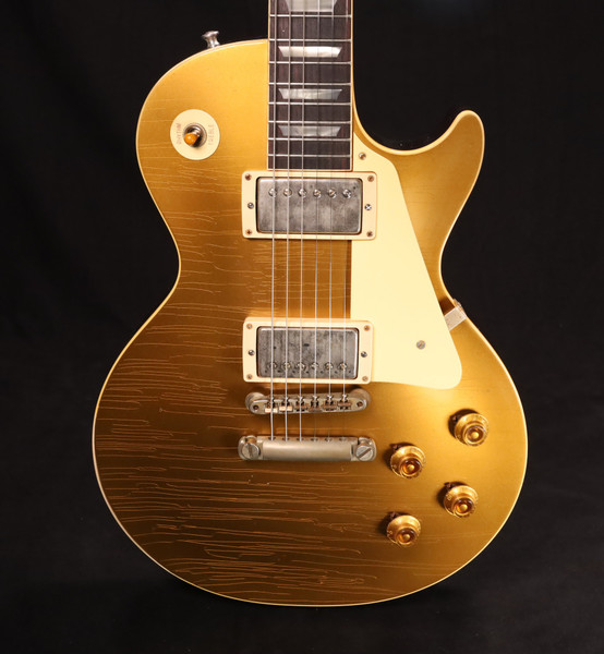 Gibson Custom Shop 1957 Les Paul Goldtop Darkback Reissue Light Aged Double Gold - LPR57LADBDGNH1 964