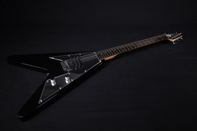 Washburn Paul Stanley Flying V - Black with Mirrored Pickguard