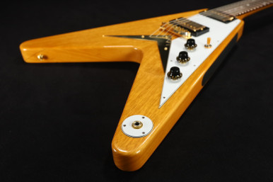 Gibson Custom Shop 1958 Korina Flying V White Pickguard Natural