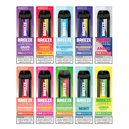 BREEZE SMOKE PRO EDITION DISPOSABLE VAPE 2000 PUFFS  Smooth Hits & Fast  Shipping | 123VAPE