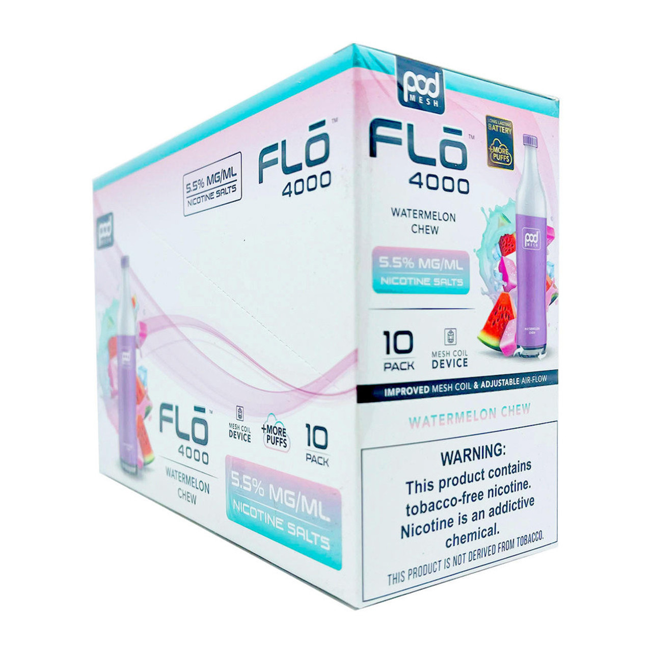 FLO 5.5% DISPOSABLE DEVICE (4000 PUFFS) by POD MESH