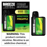 BREEZE SMOKE PRIME EDITION 5% DISPOSABLE VAPE 10ML 6000 PUFFS