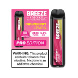 BREEZE SMOKE PRO 5% DISPOSABLE VAPE 6ML 2000 PUFFS (RASPBERRY LEMON - FLAVOR)