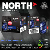 NORTH FT12000 DISPOSABLE VAPE RECHARGEABLE CROWN AIRFLOW - 12000 PUFFS