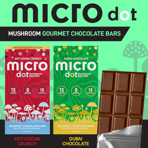 MICRO DOT MAGIC MUSHROOM 8G 15 PIECES CHOCOLATE BAR - DISPLAY OF 5