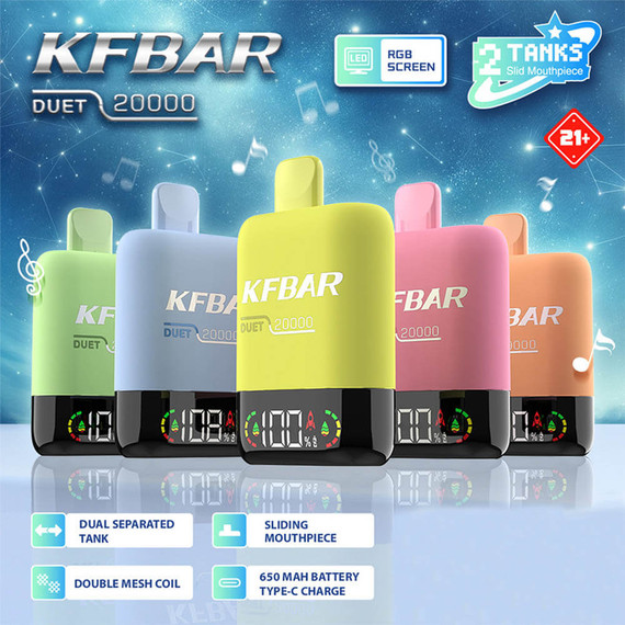 KFBAR DUET 5% NICOTINE 20,000 PUFFS 20ML DISPOSABLE VAPE