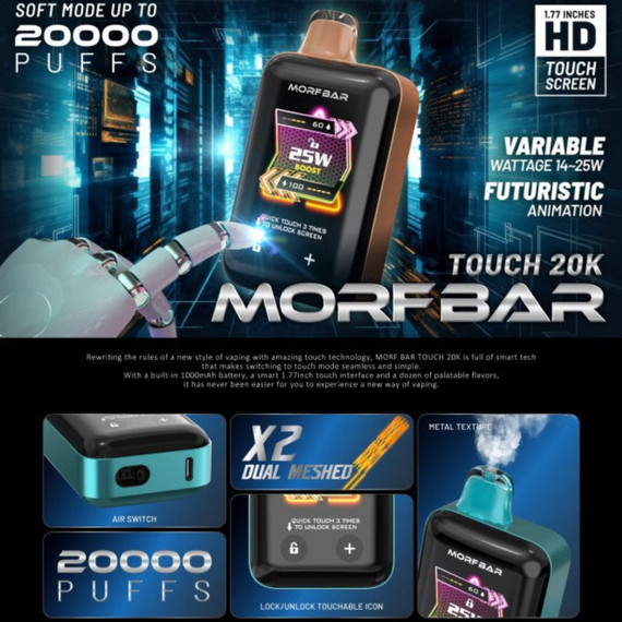 MORF BAR TOUCH BY SMOK 20,000 PUFFS DISPOSABLE VAPE
