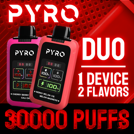 PYRO DUO 24ML 30,000 PUFFS DISPOSABLE VAPE
