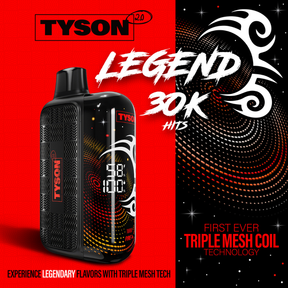 TYSON 2.0 LEGEND 30,000 PUFFS 16ML DISPOSABLE VAPE