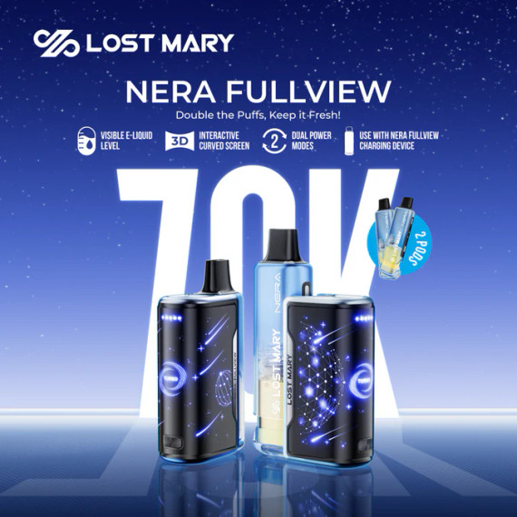 LOST MARY NERA FULLVIEW 70,000 PUFFS DISPOSABLE VAPE (FULL KIT)