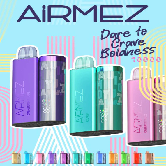 AIRMEZ 10000 PUFFS 20ML RECHARGEABLE DISPOSABLE VAPE