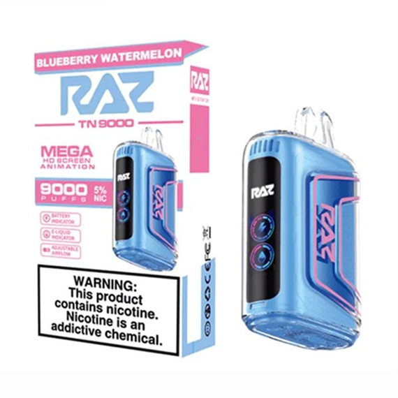 RAZ TN9000 12ML 9000 PUFFS DISPOSABLE VAPE (BLUEBERRY WATERMELON - FLAVOR)