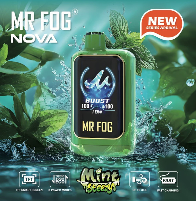MR FOG NOVA MINT STEEZY SERIES 36,000 PUFFS DISPOSABLE VAPE