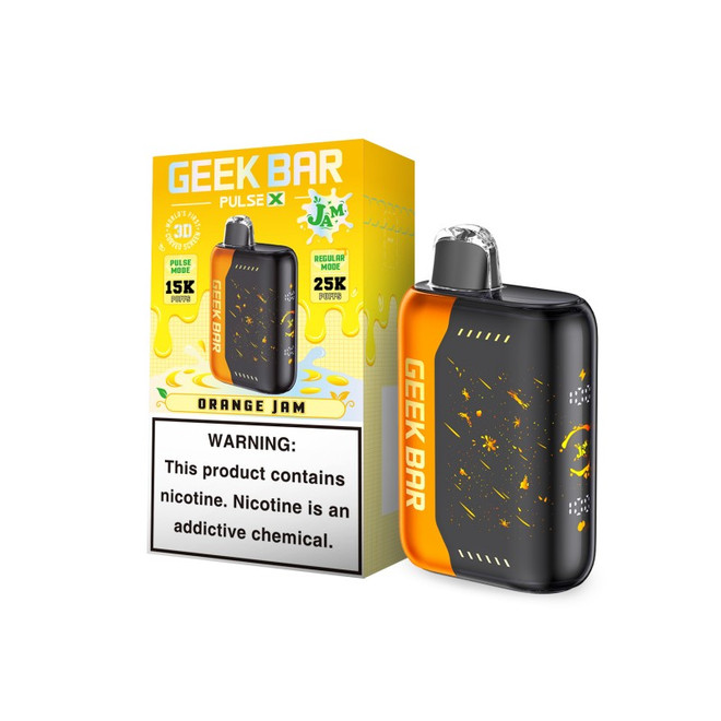 GEEK BAR PULSE X 25,000 PUFFS DISPOSABLE VAPE - ORANGE JAM (JAM EDITION)