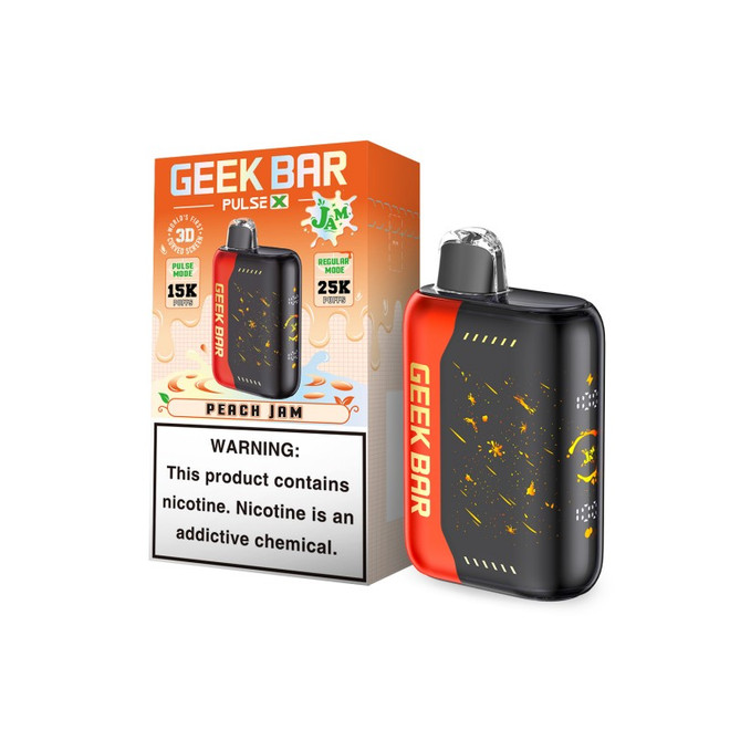 GEEK BAR PULSE X 25,000 PUFFS DISPOSABLE VAPE - PEACH JAM (JAM EDITION)