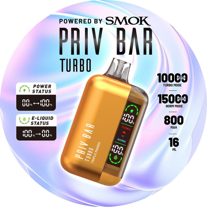 SMOKE PRIV BAR TURBO 15,000 PUFFS