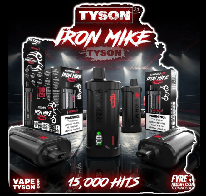 TYSON IRON MIKE 15,000 PUFFS DISPOSABLE VAPE (COMING SOON)