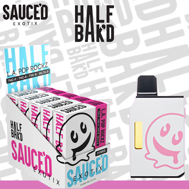 HALF BAK'D SAUCE'D EXOTIX THC-P LIVE RESIN 4G DISPOSABLE VAPE