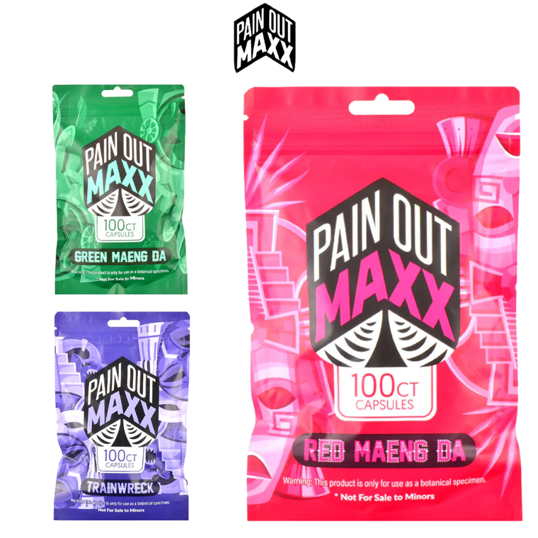 PAIN OUT MAXX OUT KRATOM CAPSULES - 100CT