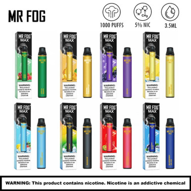 MR FOG MAX 1000 PUFFS 5% NICOTINE DISPOSABLE VAPE
