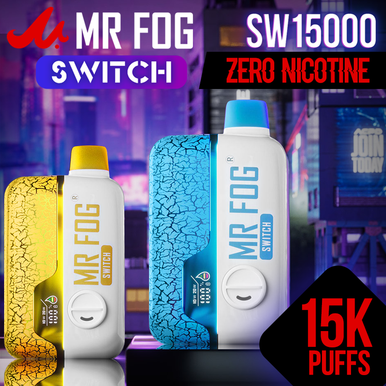 MR FOG SWITCH SW15000 (ZERO NICOTINE) 15,000 PUFFS DISPOSABLE VAPE *NEW FLAVORS*