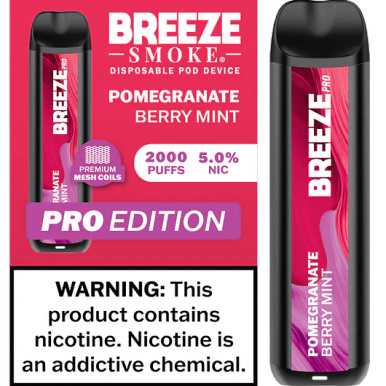 BREEZE SMOKE PRO 5% DISPOSABLE VAPE 6ML 2000 PUFFS