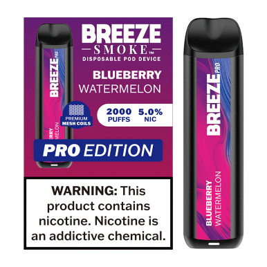 BREEZE SMOKE PRO 5% DISPOSABLE VAPE 6ML 2000 PUFFS