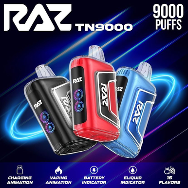 RAZ TN9000 12ML 9000 PUFFS 5% NIC RECHARGEABLE DISPOSABLE VAPE