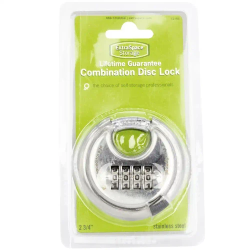 Extra Space Platinum Series Stainless Steel 2-3/4" Combination Disc Lock