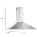 36" Chimney Wall Mount Range Hood WVW53UC6LS