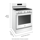 Whirlpool® 5.8 cu. ft. Freestanding Gas Range with Frozen Bake™ Technology WFG775H0HW