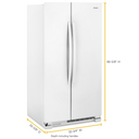 Whirlpool® 33-inch Wide Side-by-Side Refrigerator - 22 cu. ft. WRS312SNHW