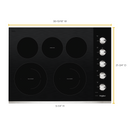 Whirlpool® 30-inch Electric Ceramic Glass Cooktop with Two Dual Radiant Elements WCE77US0HS