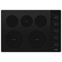 Whirlpool® 30-inch Electric Ceramic Glass Cooktop with Two Dual Radiant Elements WCE77US0HB