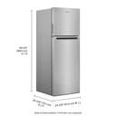 Whirlpool® 24-inch Wide Small Space Top-Freezer Refrigerator - 12.9 cu. ft. WRT313CZLZ