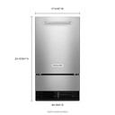 Kitchenaid® 18'' Automatic Ice Maker with PrintShield™ Finish KUID508HPS Kitchenaid® 18'' Automatic Ice Maker with PrintShield™ Finish KUID508HPS