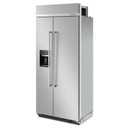 Kitchenaid® 20.8 Cu. Ft. 36" Built-In Side-by-Side Refrigerator with Ice and Water Dispenser KBSD706MPS