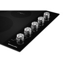 Kitchenaid® 30" Electric Cooktop with 5 Elements and Knob Controls KCES550HBL