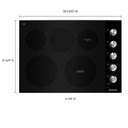 Kitchenaid® 30" Electric Cooktop with 5 Elements and Knob Controls KCES550HBL